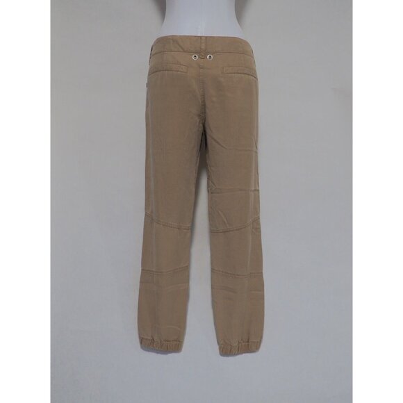 PAM & GELA Tan 100% Tencel Pants With Elastic Cuffs, US Size 4 - Picture 4 of 10
